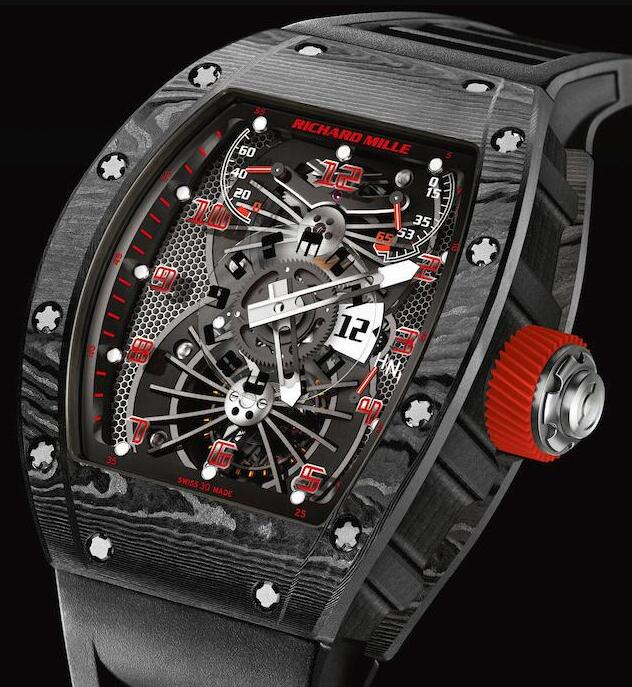 Review Richard Mille RM 022 Tourbillon Aerodyne Dual Time ZONE Black Carbon mens watch replica